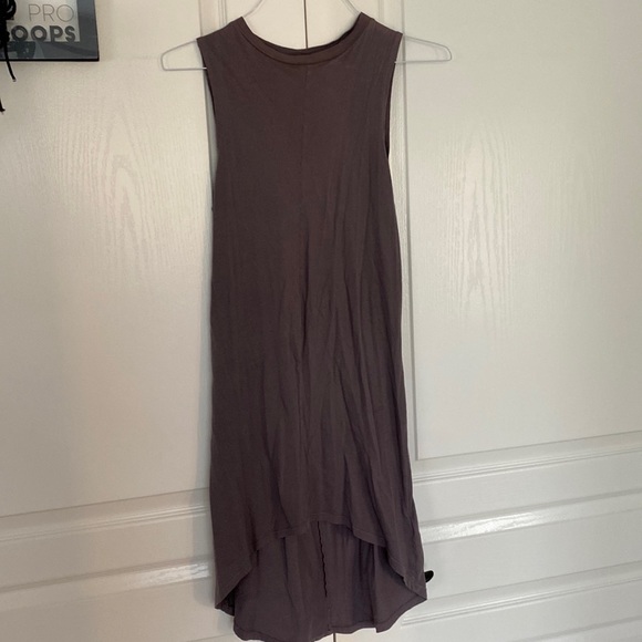 Cotton light summer casual dress. Mauve grey colour - Picture 1 of 2